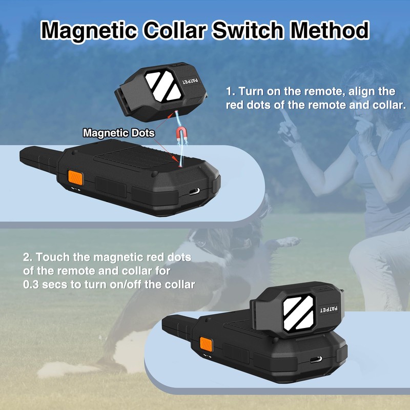 PATPET Dog Training Collar with Night Lights - 4200FT Waterproof