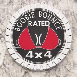 Badge Rated Car Emblem, 4 x 4 Metal Automotive Bigfoot Badge 3D Metal Car Badges Emblems Round Emblem Decals Car Badge Decals Stickers Compatible with Jeep Wrangler Vehicles Trucks SUV (Style D)