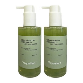 Vegan Effect Clean & Glow Green Barley Gel Cleanser 205ml 2 Pieces / Circle / 비건이펙트 클린 앤 글로우 청보리 젤 클렌저 205ml 2개  써클