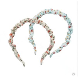 Scunci Collection Skinny Ruched Headband - Ditzy Print - 2pk