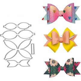 Set of 3pcs Bow Tie Metal Cutting Dies 3D Bow Die Cuts Christmas Bowtie Hair Bow Stencils for DIY Scrapbooking Embossing Paper Leather Card Making Accessories, Scrapbooking Die-Cutting & Embossing