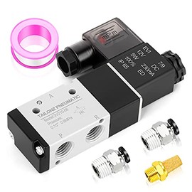 TAILONZ PNEUMATIC 1/4"NPT Solenoid Valve 3V210-08 12V/24V/110V/220V Single Coil Pilot-Operated Electric 2 Position 3 Way Connection Type
