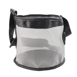 Heavy Duty Mesh Horse Feeder Horse Feed Bag for Grain with Adjustable Strap,Comfort Neck Pad,Nose Pad Horse Muzzle Feed Bag (Gray)
