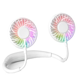 Ventilador de cuello, ventilador portátil recargable que funciona con pilas, 2600 mAh, ventilador personal manos libres, ventilador para colgar alrededor del cuello, ventilador pequeño portátil para