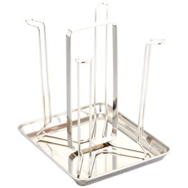Wahei Freiz SUI-6083 SUI Goot Glass Stand, For 4 Guests, Water Tray Included, Stainless Steel