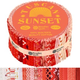 Jelly Roll Fabrics for Quilting Clearance 40 Strip 2.5" x 44" | Cotton Strips Bundles – Perfect Quilting Fabric for Sewing, Precut Quilt Projects, and DIY Crafts (Tuscan Sunset)