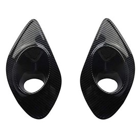crosselec Front Fog Lamp Cover Trim For Dodge Charger 2015 2016 2017 2018 2019 2020 2021 (black carbon fiber)