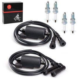 MOTO1988 Ignition Coil Pack & spark plug + Cap For HONDA Magna 700 VF700C VF700S 84-86 V45 Magna 750 VF750C 82-83 V65 Magna 1100 VF1100C 83-86