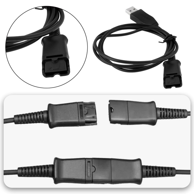 ECSiNG USB Adapter Connects Headset to PC. Compatible with Plantronics