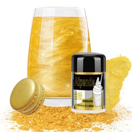 Food Coloring Gloss Powder, 0.2 oz (4 g), Gold Powder, Edible Dust Powder, Unscented Coloring, Food Coloring, Edible Pigment, Edible Dust Powder, Cooking, DIY, Children's Food, For Cakes, Marshmallow