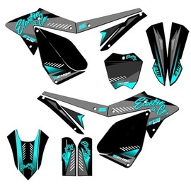 ETM RTR Surge Teal Senge Graphics with Rider I.D. (Pre-Printed Name/Number) Compatible with Electro & Co