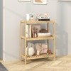 Kinquat Bamboo Shelf, 3-Tier Freestanding Storage Shelf Unit Rack, Multipurpose