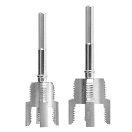 Integrated Internal & External Pipe Threading Tool, 1/2", 3/4", Dual-Function Pipe Thread Cutter Compatible PVC & Plastic Pipes Threader(SIZE:1/2"+3/4")