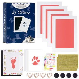 Tubuui Paw Print Kit for Dogs Cats,Inkless Baby Hand and Footprint Kit, Dog Nose Print Kit,Clean Touch Ink Pad Kit,No Mess Newborn Baby Footprint Kit, Pet Paw Print Kit for Family Keepsake