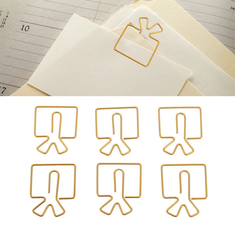 100PCS Funny Cute Paperclips Decorative Metal Small Journaling Paper Clamps