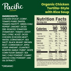 Pacific Foods Organic Chicken Tortilla Soup, 16.3 oz Can