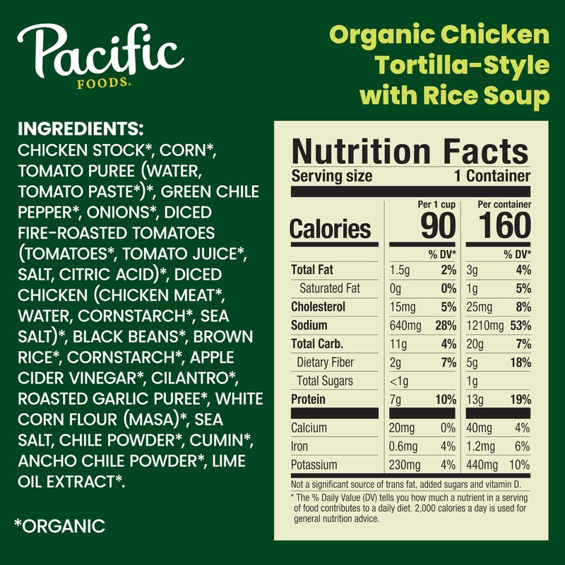 Pacific Foods Organic Chicken Tortilla Soup, 16.3 oz Can