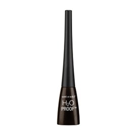 wet n wild H2O Proof Liquid Eyeliner, Waterproof & Smudge-Proof, Long-Lasting Definition, Precise Brush Applicator, Cruelty-Free - Dark Brown