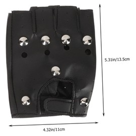 FUNOMOCYA Mens Fingerless Winter Gloves Half-Finger Gloves for Cosplay Outdoor Sports