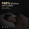 Extra Long 100% Blackout Linen Pleat Curtains 110 Inches Long