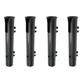 Vinland Marine Plastic Rod Holder, Fishing Pole Holders, White/Black Wall Mount Fishing Rod Holder, Golf Cart Fishing Rod Holder, PVC Rod Holder, Milk Crate Fishing Rod Holder, Rod Rack for Boat