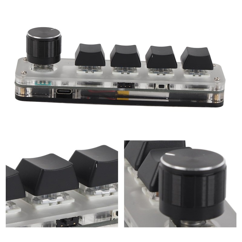 EIMSOAH Mini 4 Key Mechanical Gaming Keypad, Programmable USB BT