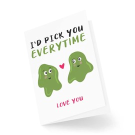 Funny Anniversary Cards, Valentine's Day Card, Bogey Pick You Everytime, Joke for Boyfriend, Girlfriend, Humor, Sarcasm Banter Joke CBH145