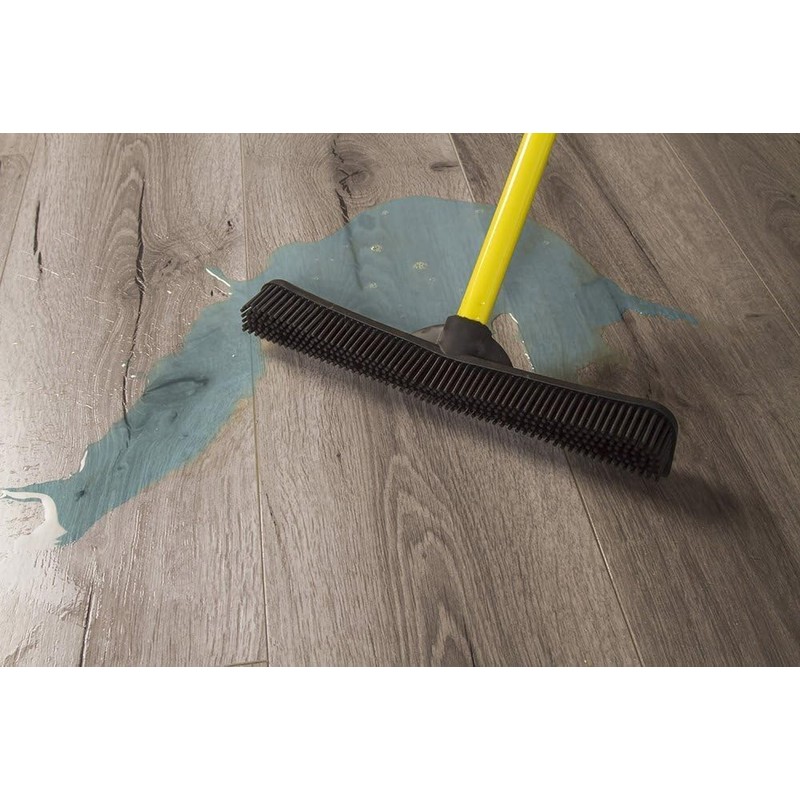 FURemover Original Pet Hair Rubber Broom with Squeegee, with 58”