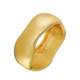 Manfnee Gold Bangles for Women Chunky Gold Cuff Bracelet Open Wide Bracelets Thick Gold Statement Bracelet