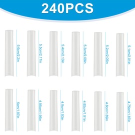 Lotsdonxia 240 Pcs Extra Long Square Nail Tips – Easy to Apply and Customize Thin Flexible for Nail Art Daily Manicure & Accessories