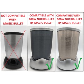 Blendin 32 Ounce Large Cup with Flip Top To-Go Lid and Jar Lip Ring, Compatible with Nutribullet 600W, 900W, NB-101B, NB-101S, NB-201, NBR-0601, NBR-1201, NB9-1301, 900 Pro Series Blenders