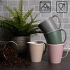 com-four® 4 x Coffee Cups with Handle, 360 ml, Dishwasher-Safe