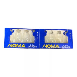 NOMA Lot of 2 - 4ct 1094C Clear Noma C-9 1/4 Outdoor Bulbs for Christmas Lights
