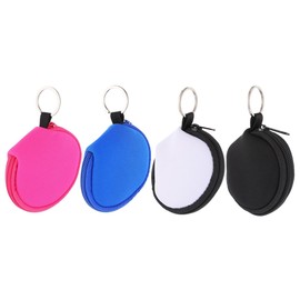 WOFASHPURET 4PCS Neoprene Waterproof Mask Organizer Bag, Portable Headphone Container for Travel, Dive Gear and Accessories 3.74 X 3.34 X 0.39 Inch