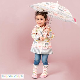 Stephen Joseph Raincoat, Pink Unicorn, 7T/8T