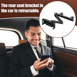 Tablet Holder for Car Headrest | Headrest Tablet Holder Car Mount - Adjustable Phone Mount Vehicle Accessories, Backseat Organizer for Most Smartphones, Road Trip Must Haves