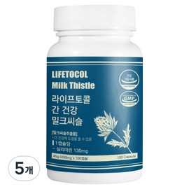 Life Tocol Liver Health Milk Thistle 45g, 5 pieces, 100 tablets / 라이프토콜 간 건강 밀크씨슬 45g, 5개, 100정