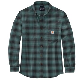 Carhartt Men's Long-Sleeved Shirt Flannel L, S Plaid Shirt, Colour: Sea Pine, Size: XL, Sea Pine