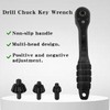 VLUVLA 2-in-1 Drill Chuck Key Wrench,2-in-1 Professional Wrench, Iron Drill