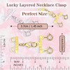 Dailyacc Lucky Necklace Layering Clasp 18K Gold and Silver Multi