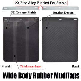 Xukey Universal Rubber Mud Flaps Splash Guards Mudflaps Van Truck Pickup Front or Rear