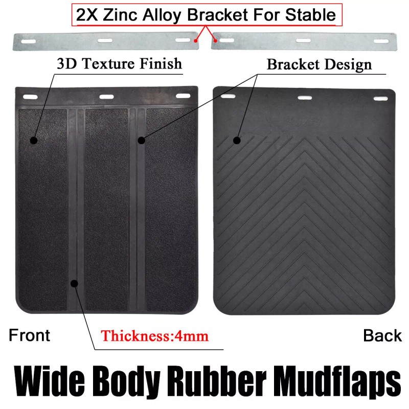 Xukey Universal Rubber Mud Flaps Splash Guards Mudflaps Van Truck