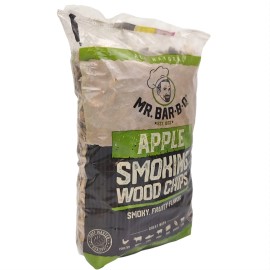 Mr. Bar-B-Q 1.6 lb Apple Smoking Wood Chips for BBQ Grills Smokers and Outdoor Cooking