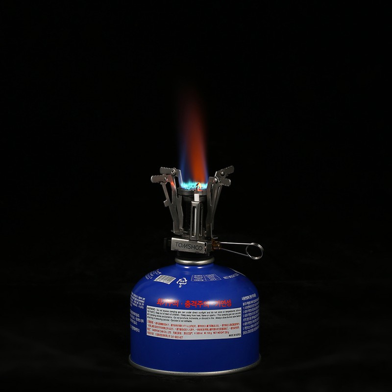 Mini Backpacking Canister Stove Burners Camping Outdoor Cooking Foldable Hiking
