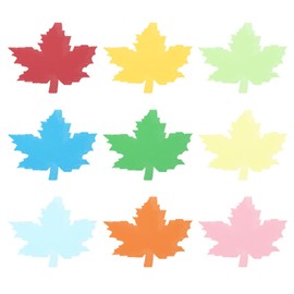 PATIKIL Bulletin Cutouts Paper, 180 Pcs Maple Leaf Shaped Bulletin Board Paper Cut Outs Decorations for Classroom DIY Crafts Projects Party Supplies, Multicolored