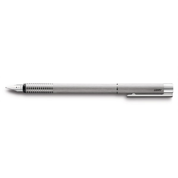 LAMY L06-B Fountain Pen, B, Broad Point, Logo, Hairline, Stainless Steel, Dual Use, Genuine Import