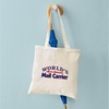 CafePress World's Most Awesome Mail Carrier Tote Bag Reusable Natural