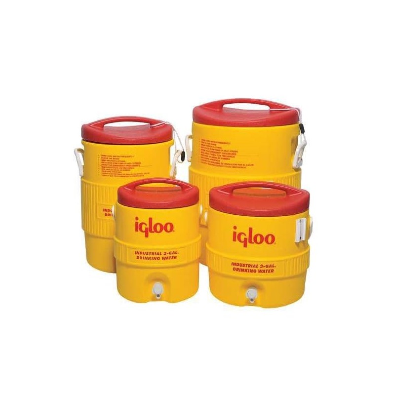 Igloo 385-48153 Heat Stress Solution Water Coolers, 5 gal, Red/Yellow
