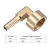 sourcing map Brass Hose Barb Fitting Elbow 8mm x G1/2
