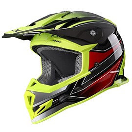GLX GX23 Dirt Bike/Motocross Helmet - Sear Yellow, Medium - DOT Approved